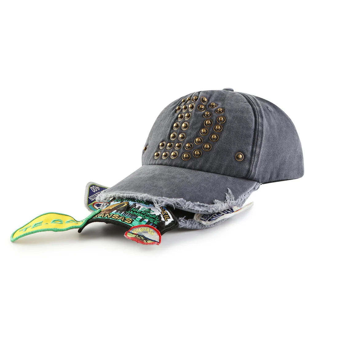 TE.COM Double-Brim Vintage Badge Hat