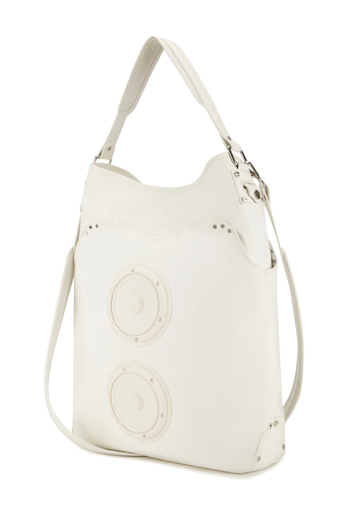 TE.COM 3D Silicone Speaker Crossbody/Shoulder Bag(WHITE)
