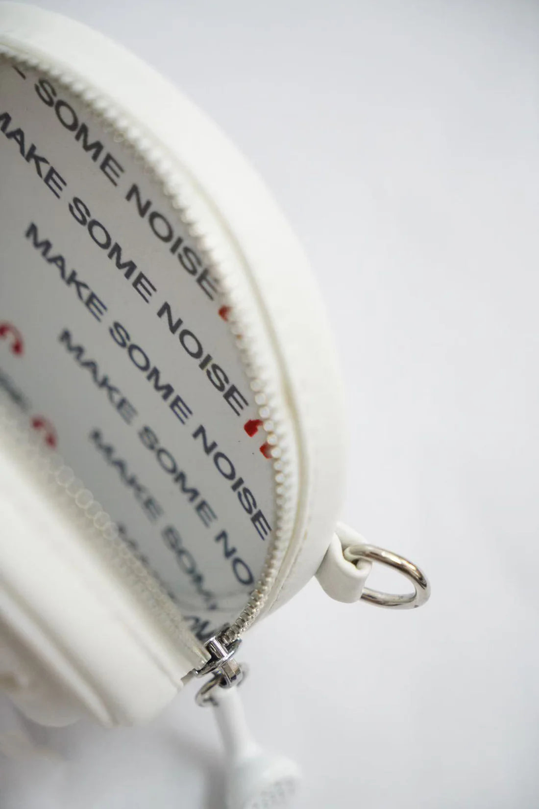 TE.COM 3D Silicone Speaker Crossbody Bag/Wallet(WHITE)