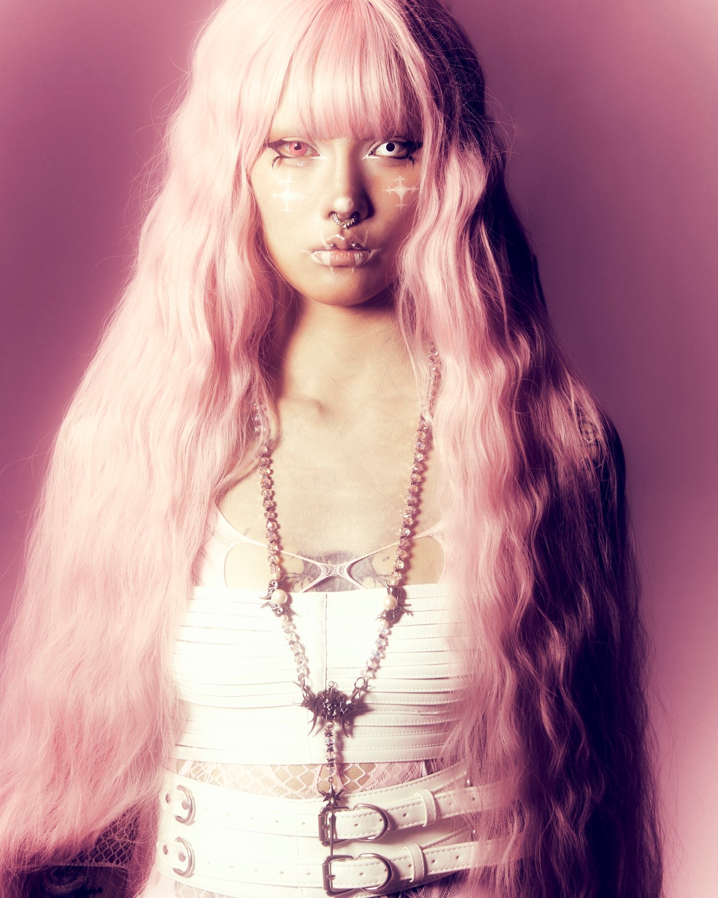 IIIMIII&SwIng “PINKEN THE ANGEL” Long beaded Chain