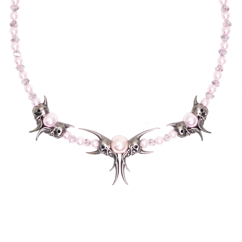 IIIMIII&SwIng “PINKEN THE ANGEL” Beaded Necklace-3