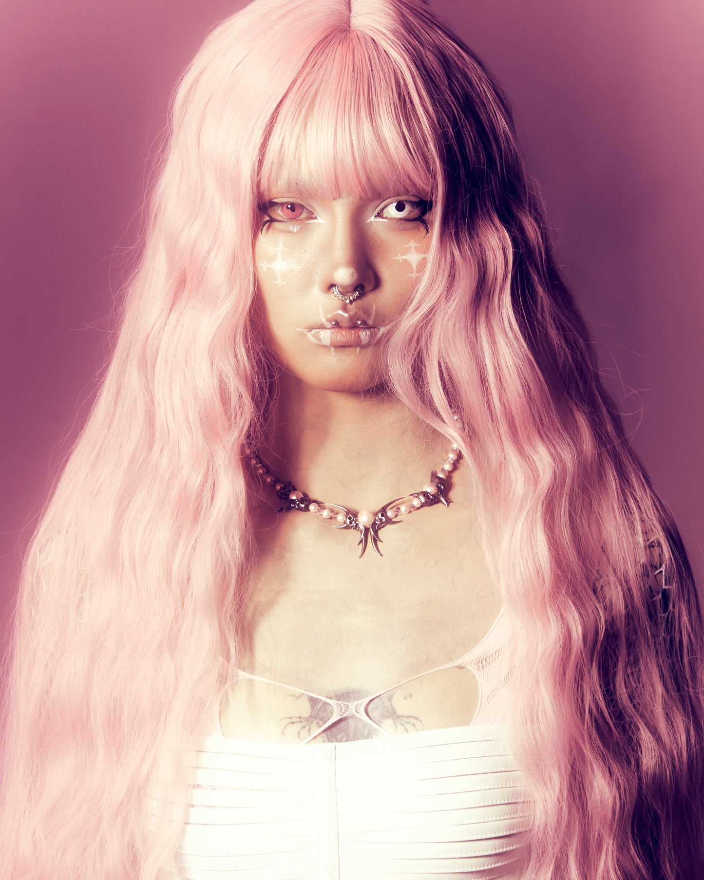 IIIMIII&SwIng “PINKEN THE ANGEL” Beaded Necklace-3