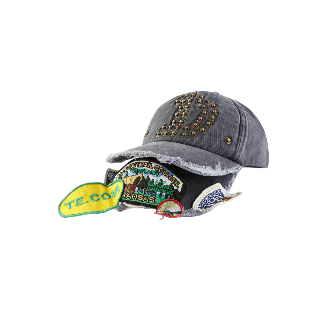 TE.COM Double-Brim Vintage Badge Hat