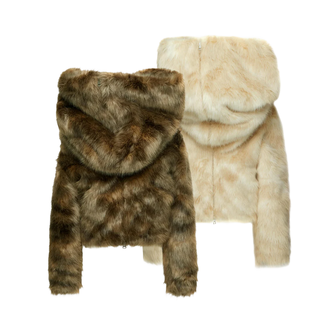TE.COM Faux Mink Fur Coat (Short/Long 2-Way)