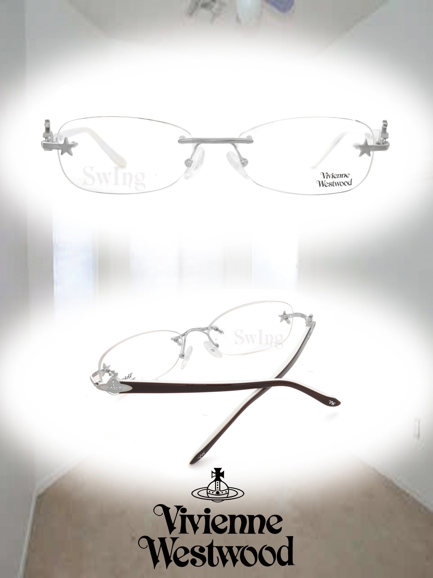 Vivienne Westwood Classic Saturn&Star Optical Glasses (Dark Brown)