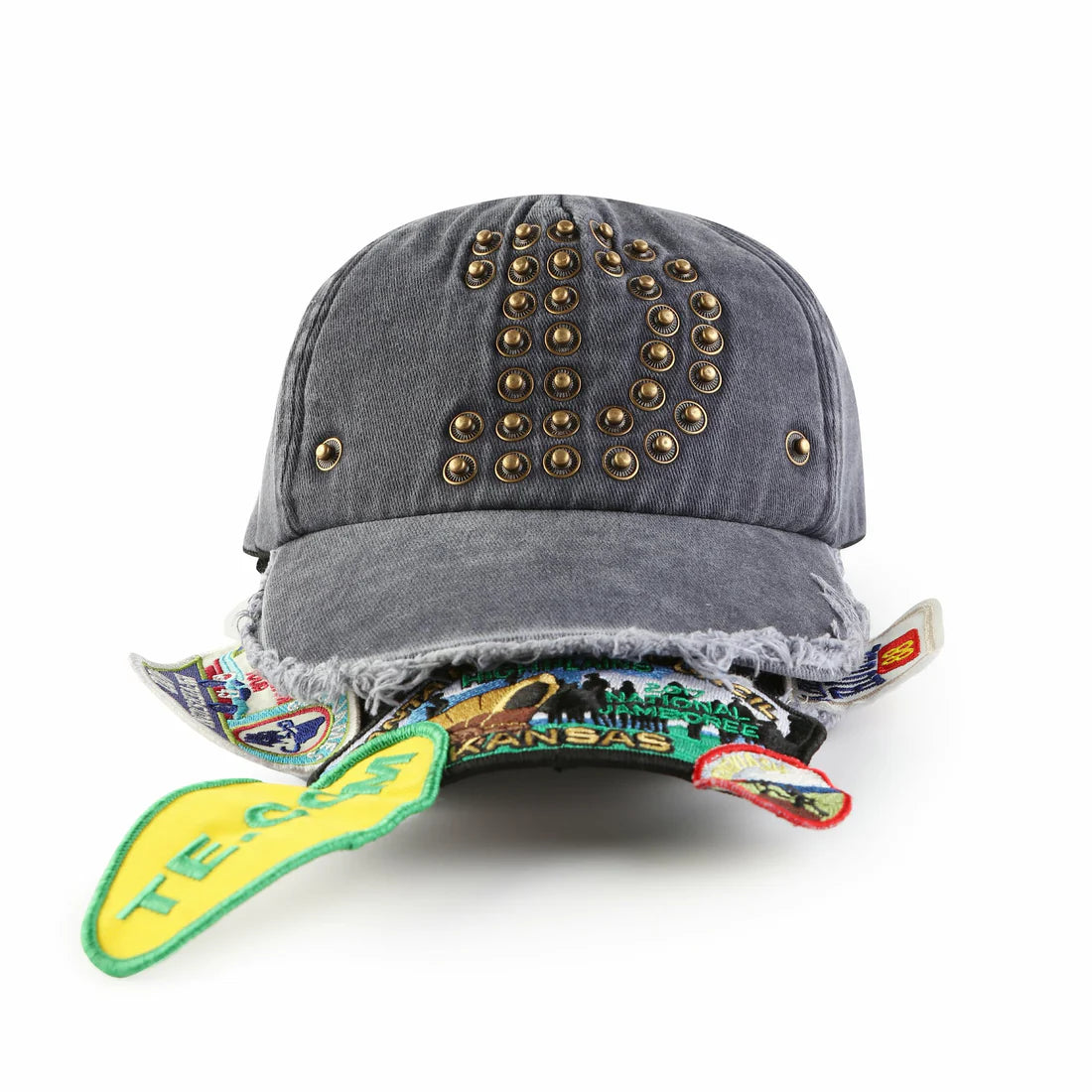 TE.COM Double-Brim Vintage Badge Hat