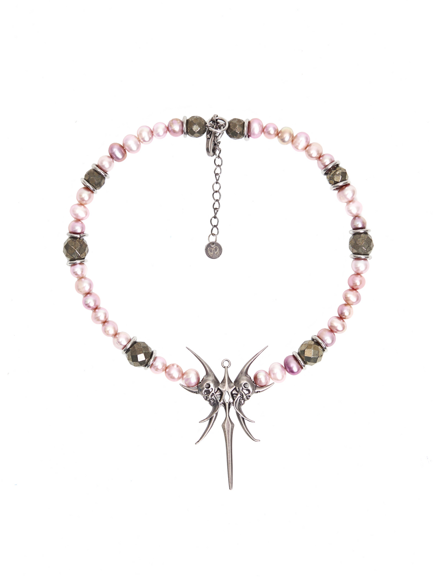 IIIMIII&SwIng “PINKEN THE ANGEL” Beaded cross Necklace-5