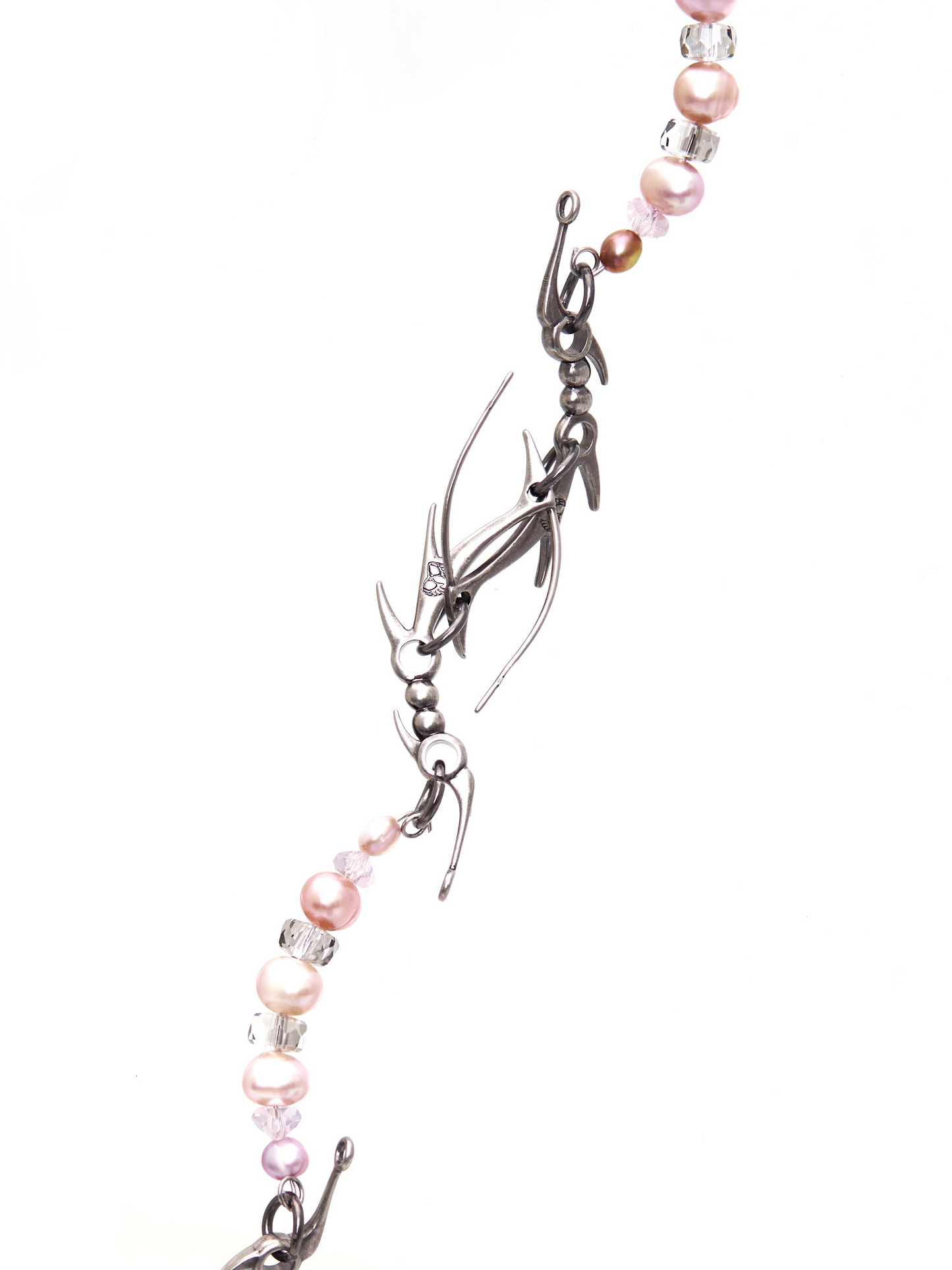 IIIMIII&SwIng “PINKEN THE ANGEL” Beaded cross Necklace-6