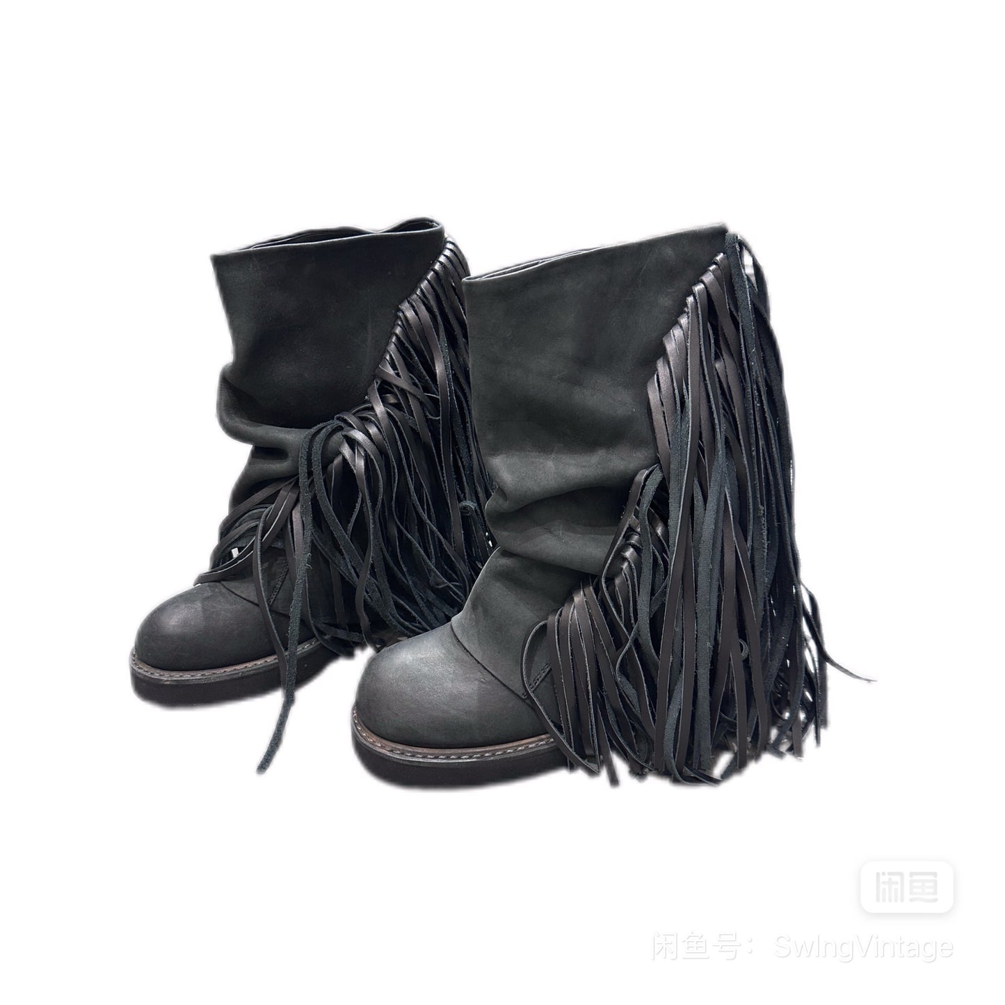 L.G.B Brand New Leather Fringe Boots