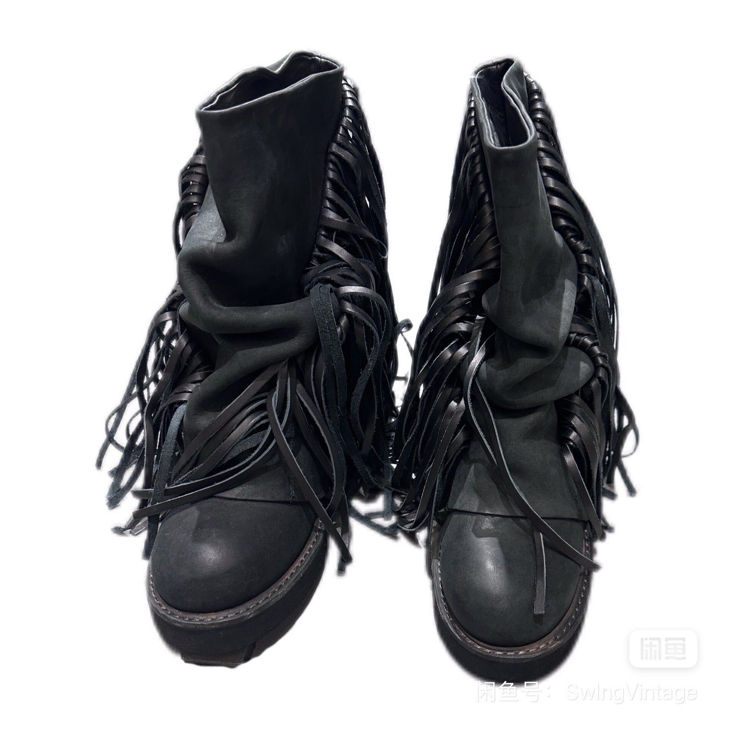 L.G.B Brand New Leather Fringe Boots