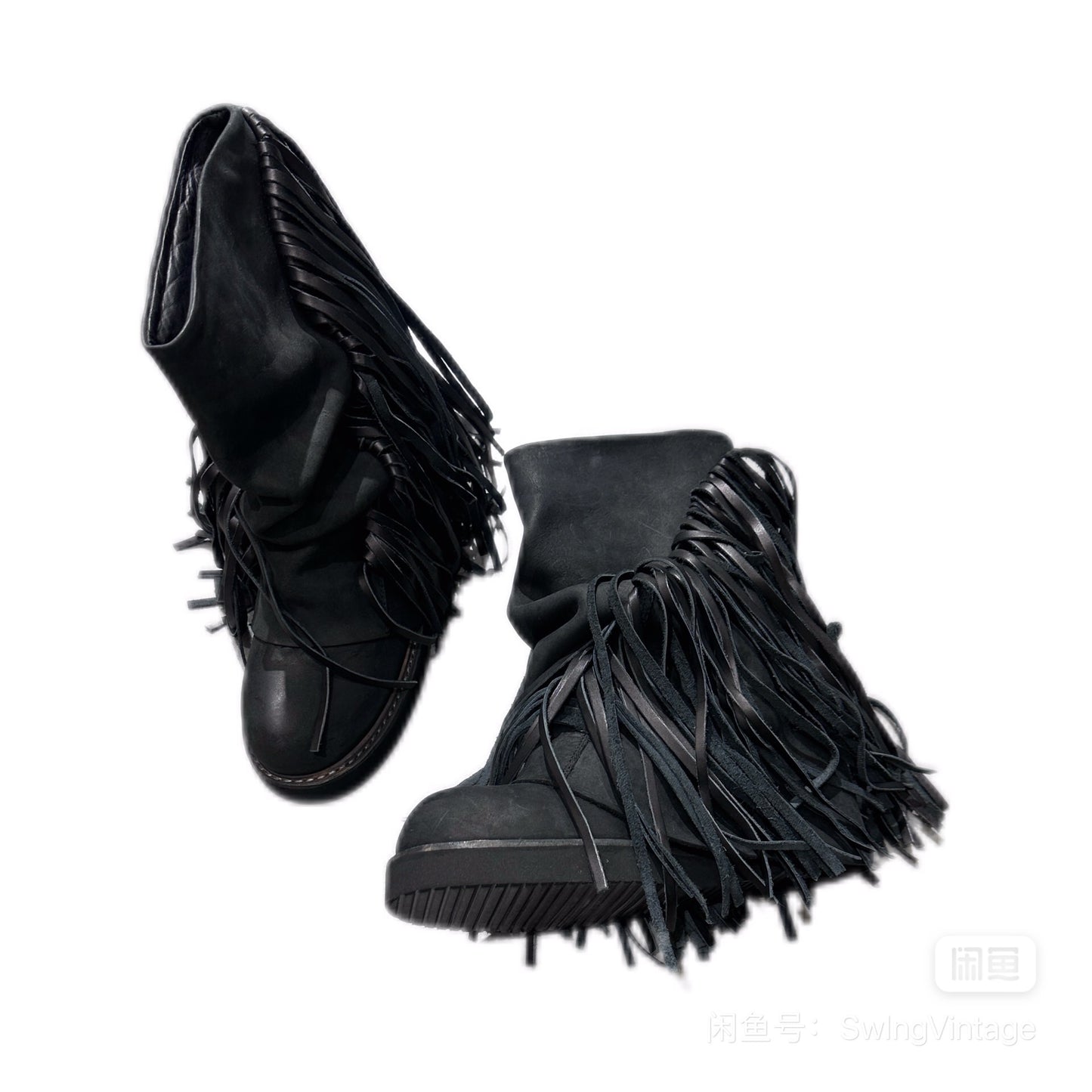 L.G.B Brand New Leather Fringe Boots