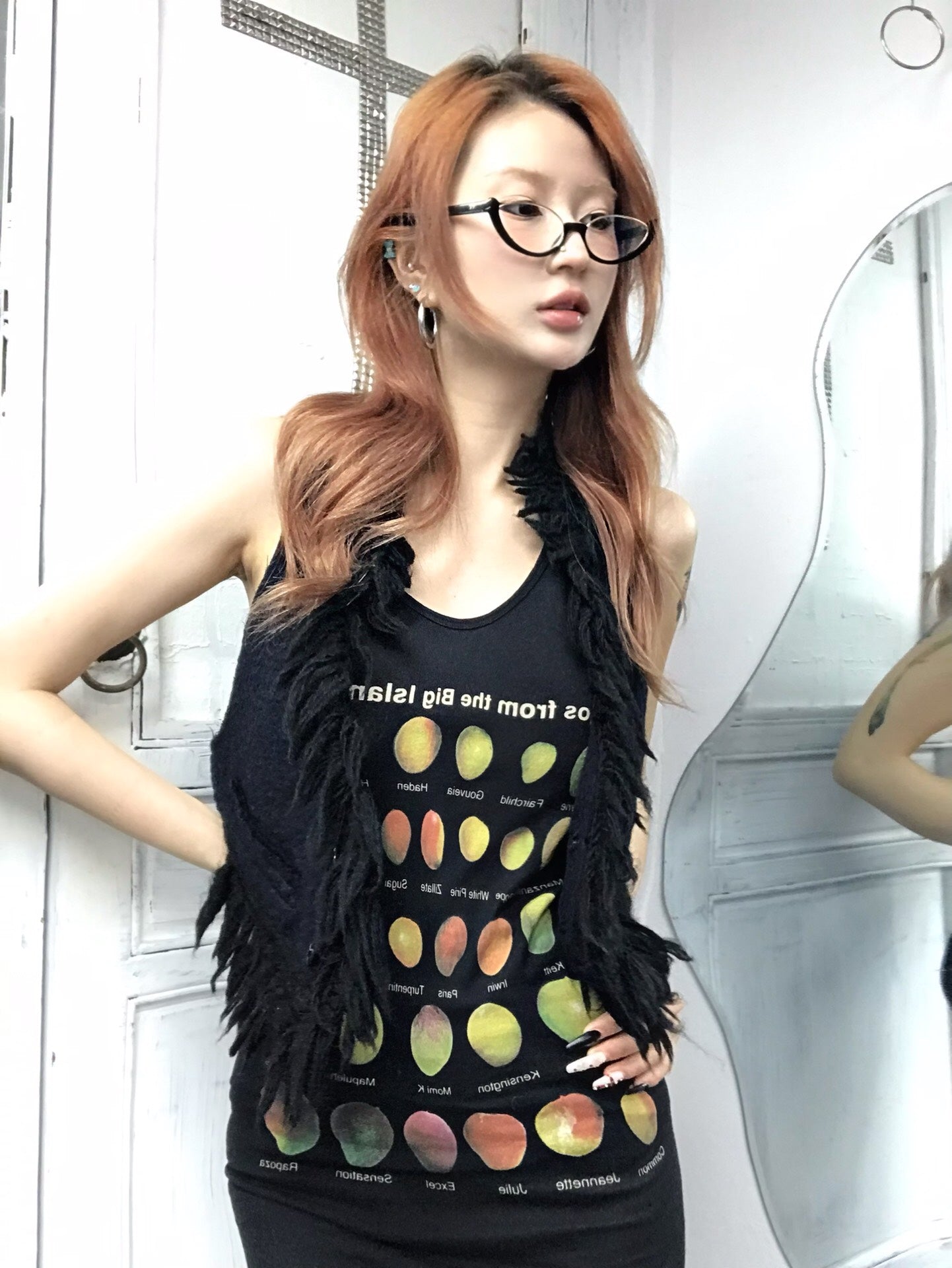 L.G.B Black Fringed Vest(Brand New)