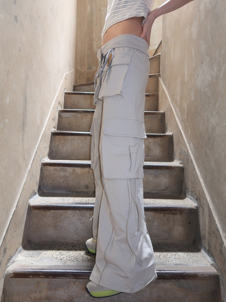 TexEvasion Drawstring Patchwork Pants