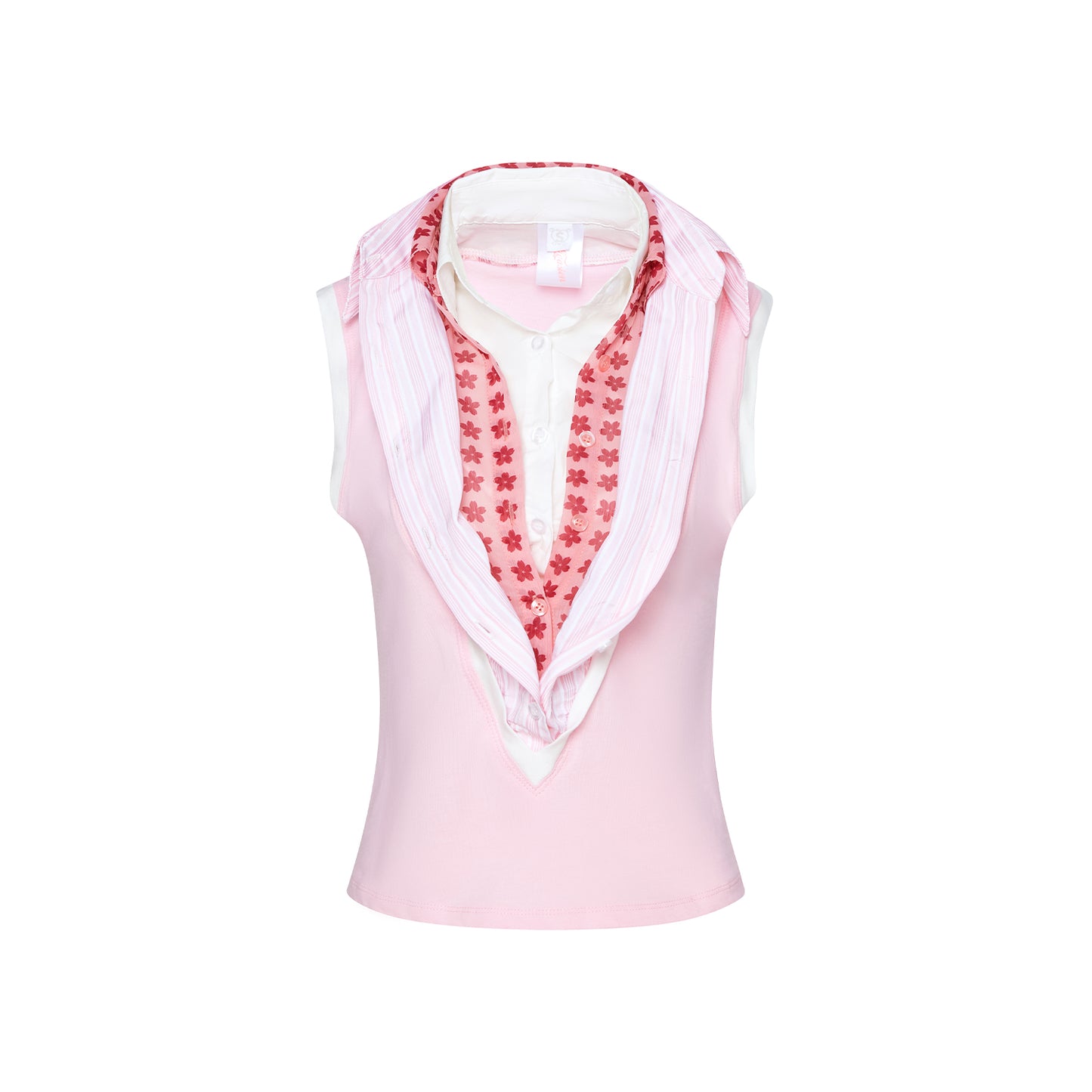 TexEvasion Faux Three-Piece Shirt Tank Top