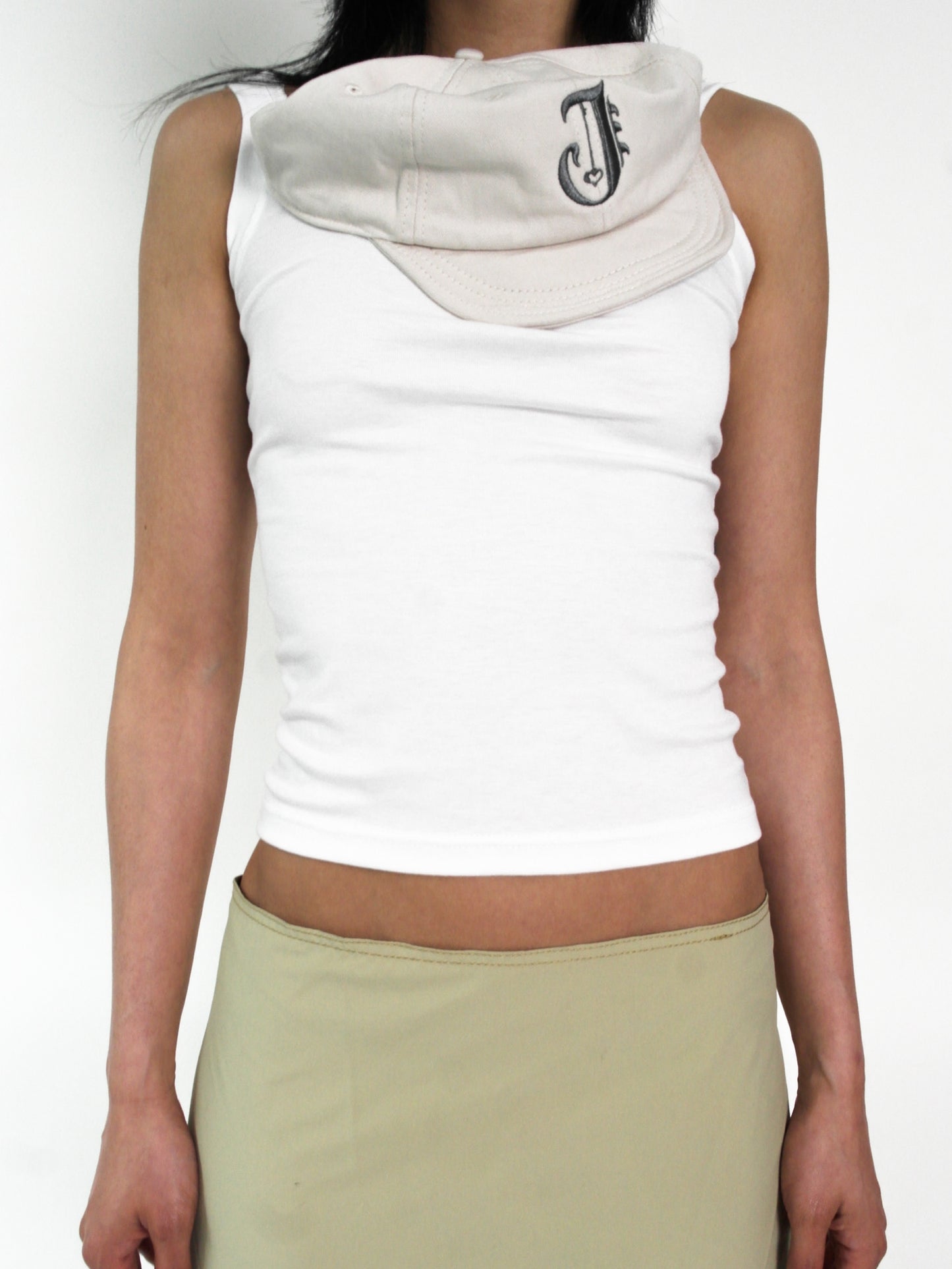 TexEvasion Hat-Accented Color-Block Top