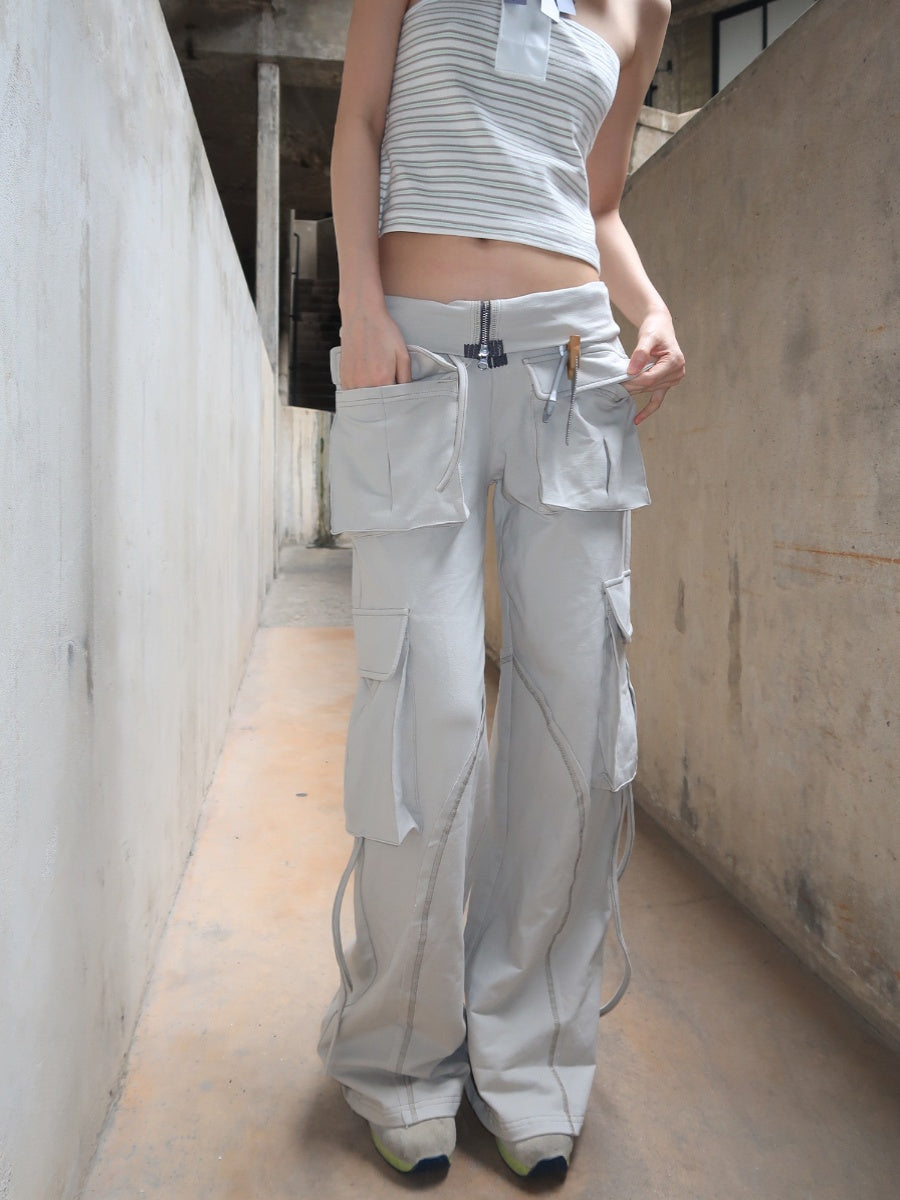TexEvasion Drawstring Patchwork Pants