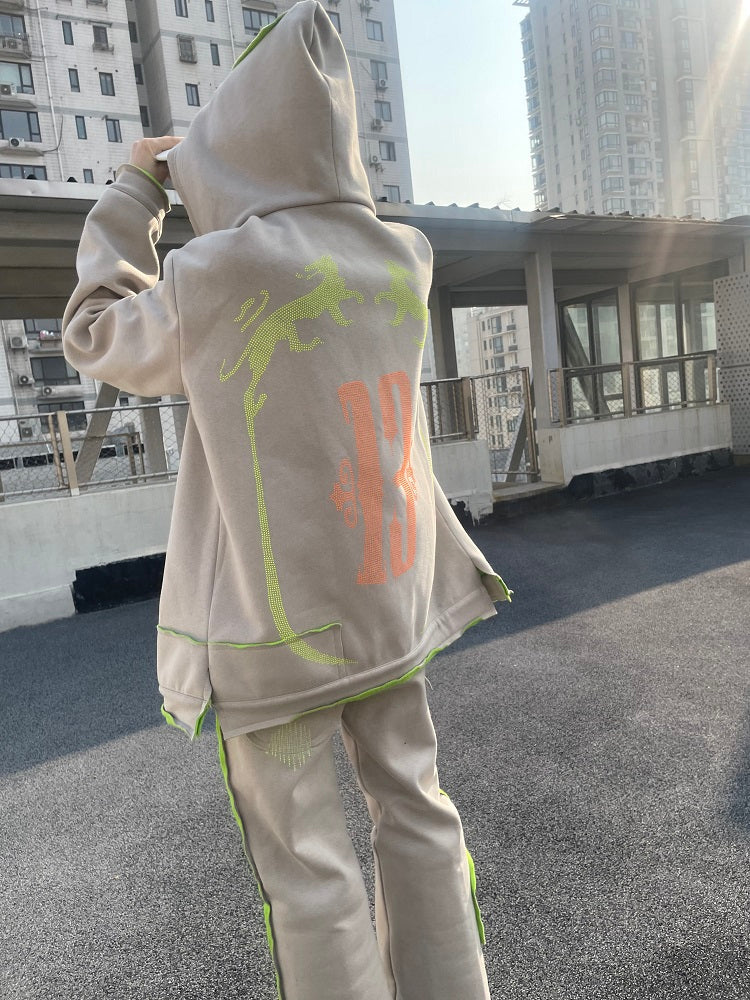 TexEvasion Rhinestone Splicing Jacket