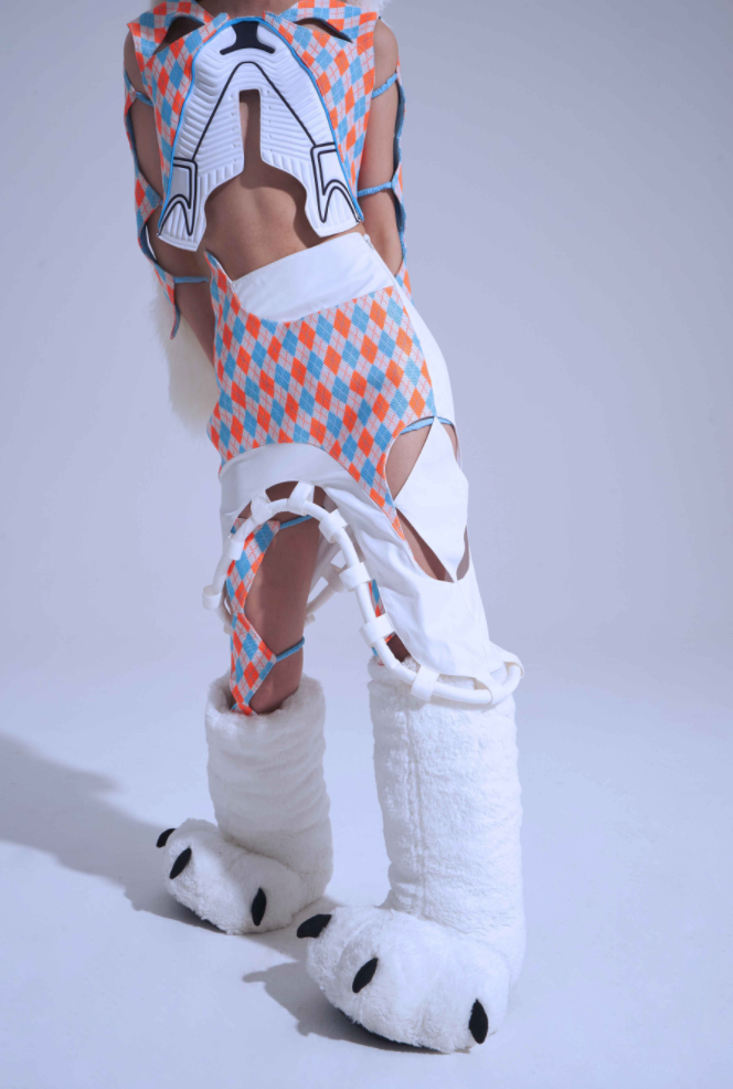 TexEvasion Deconstruction Style Patchwork Skirt