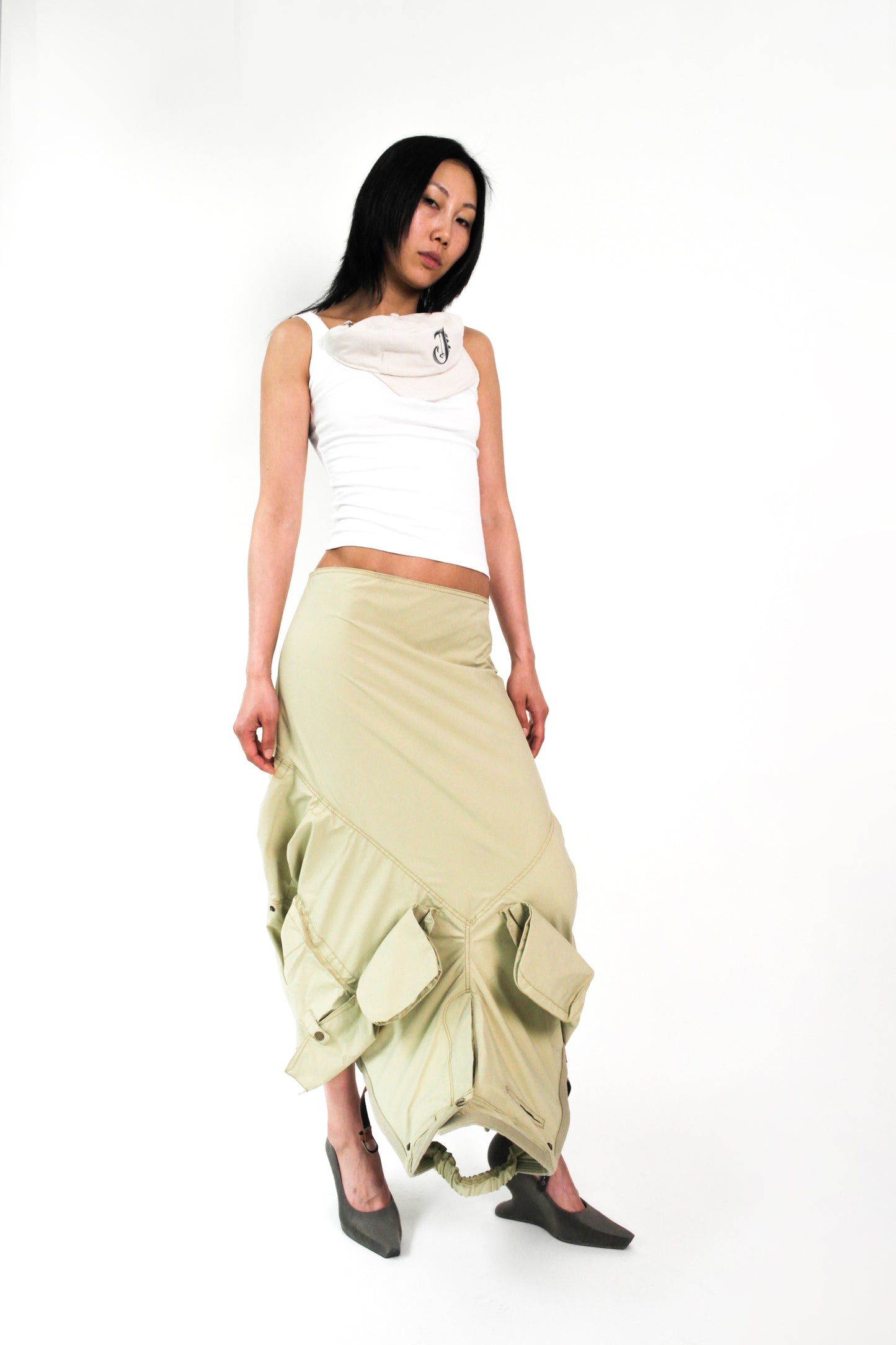 TexEvasion Hat-Accented Color-Block Top