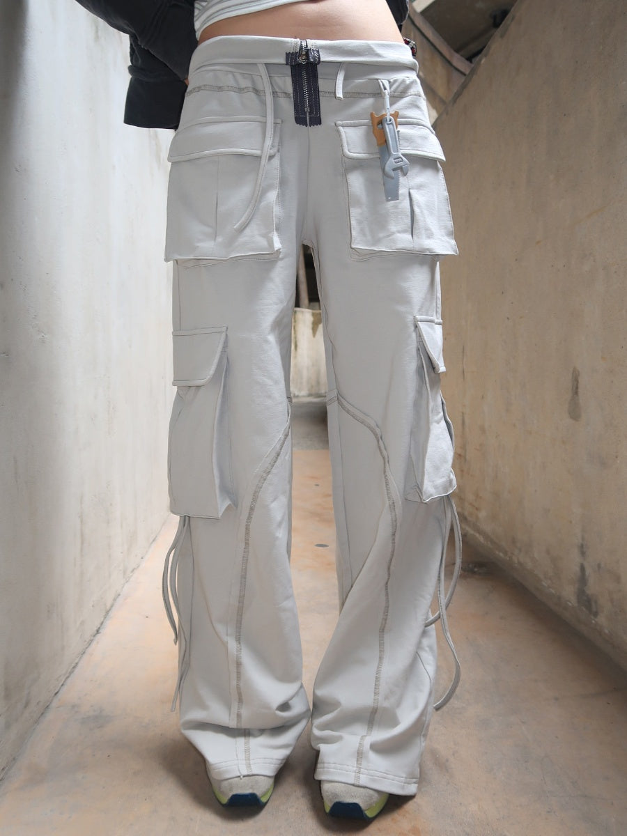 TexEvasion Drawstring Patchwork Pants
