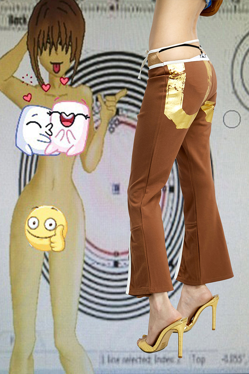 TexEvasion Gold Foil Printed Pants