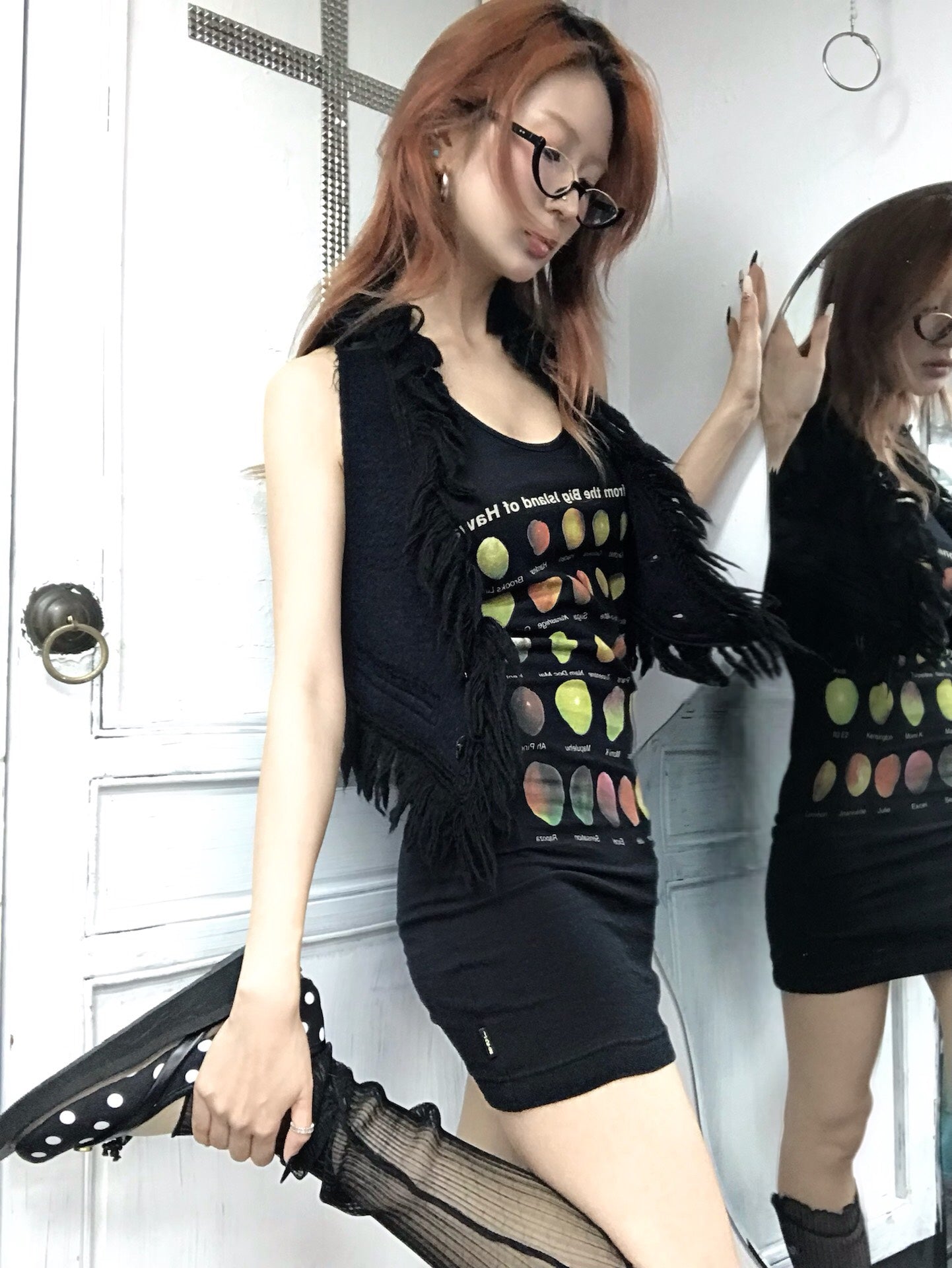 L.G.B Black Fringed Vest(Brand New)