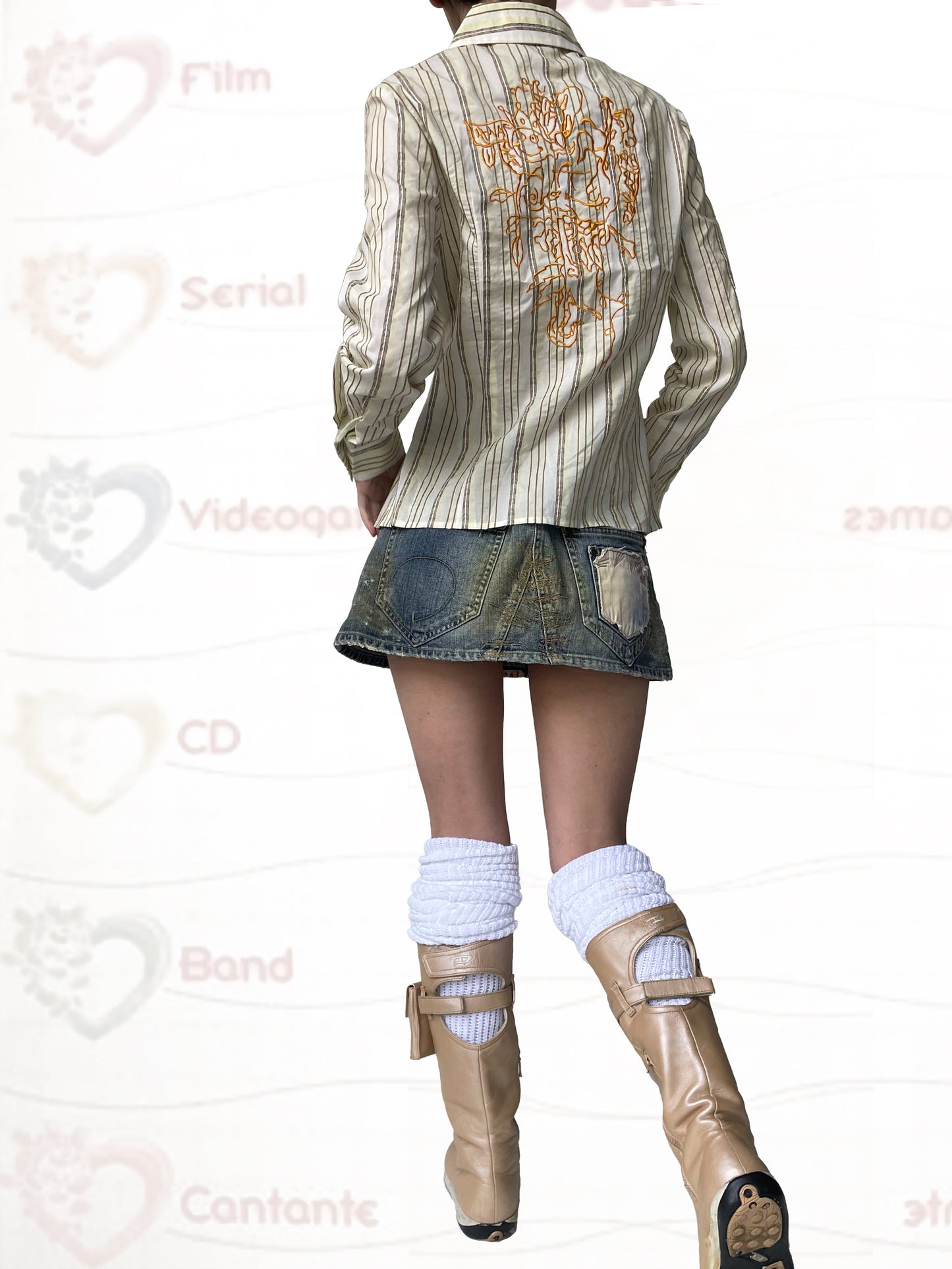 TexEvasion Embroidered Striped Shirt