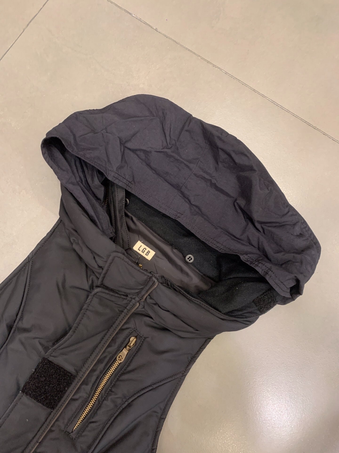 L.G.B Black Slim-Fit Padded Vest