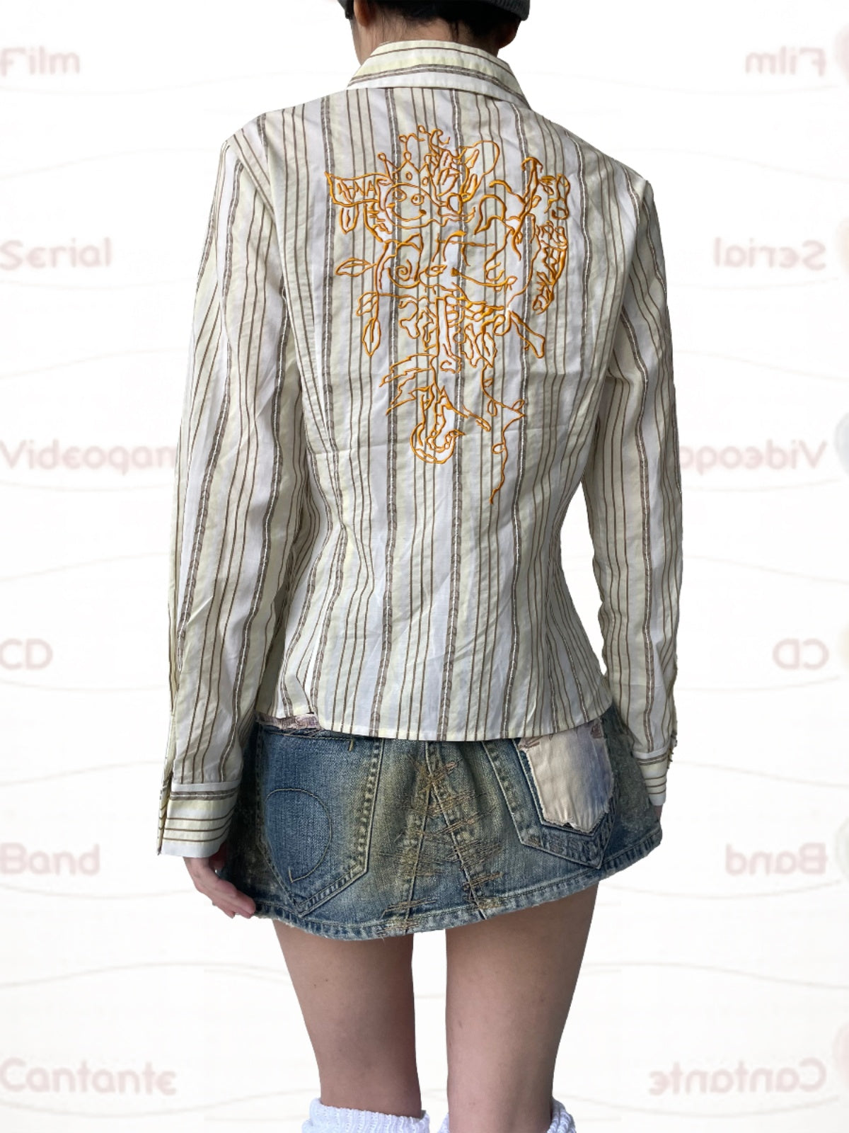 TexEvasion Embroidered Striped Shirt