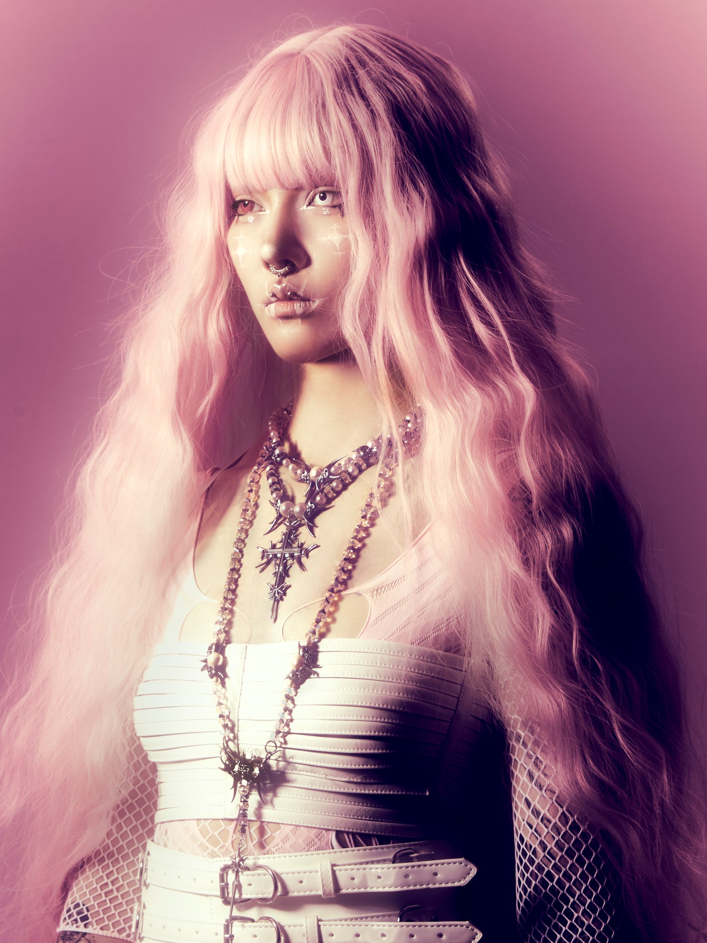 IIIMIII&SwIng “PINKEN THE ANGEL” Long beaded Chain