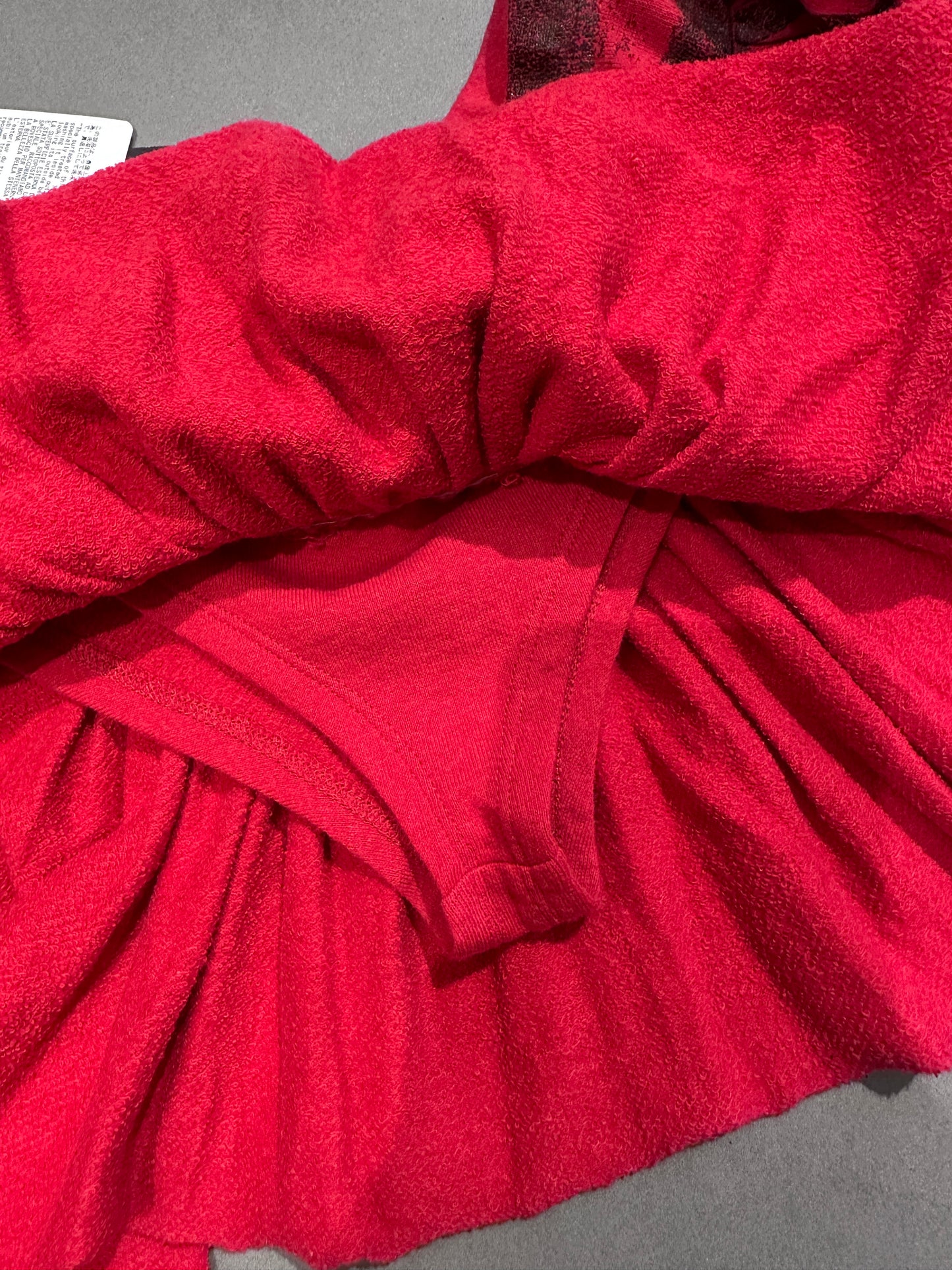 L.G.B Red Pleated Metallic Skirt(Brand New)
