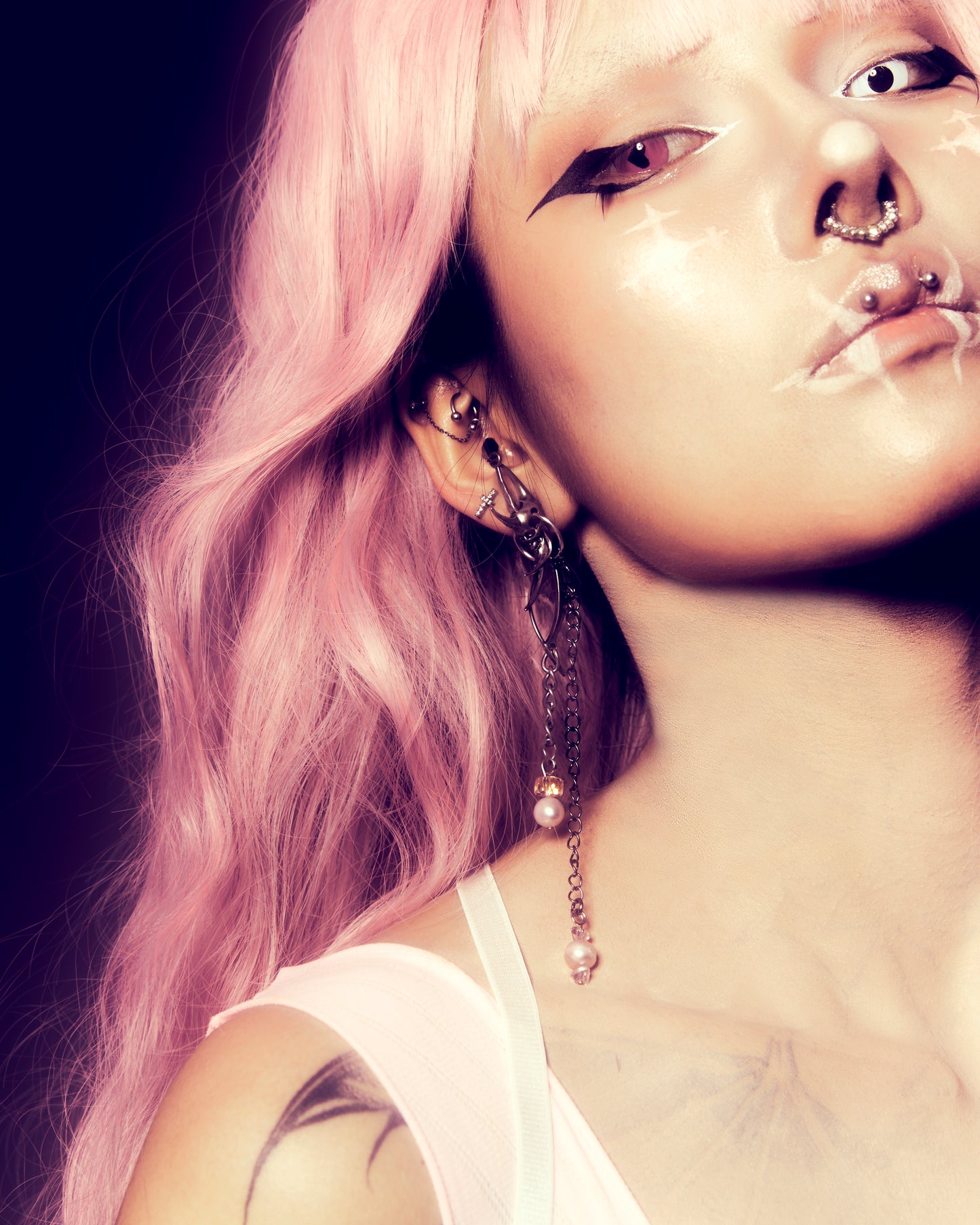 IIIMIII&SwIng “PINKEN THE ANGEL” Beaded Earrings-2