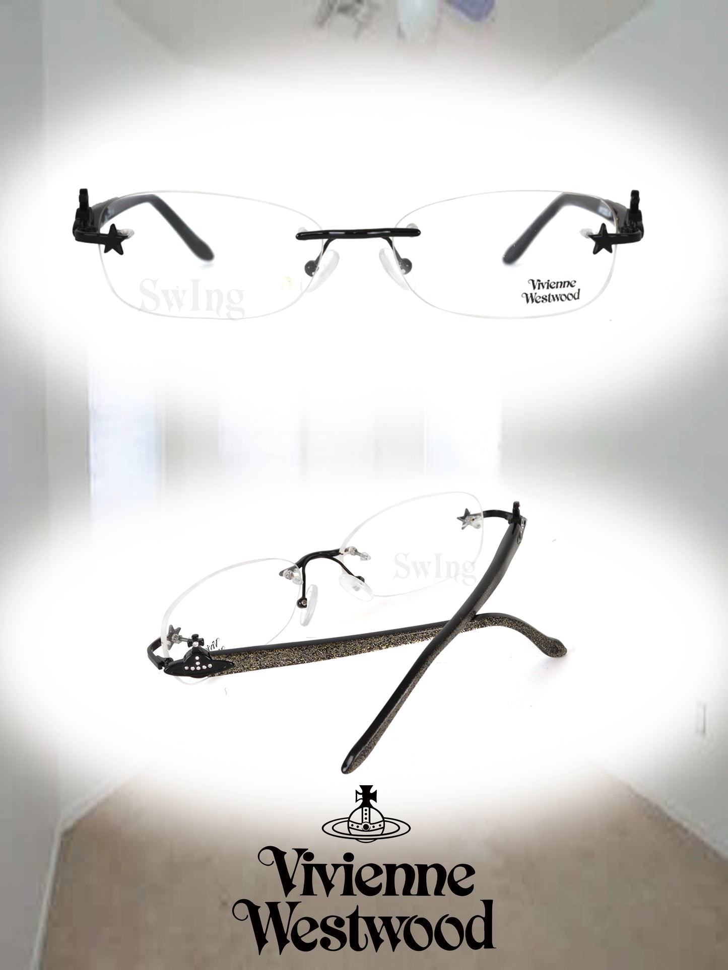 Vivienne Westwood Classic Saturn&Star Optical Glasses (Black)