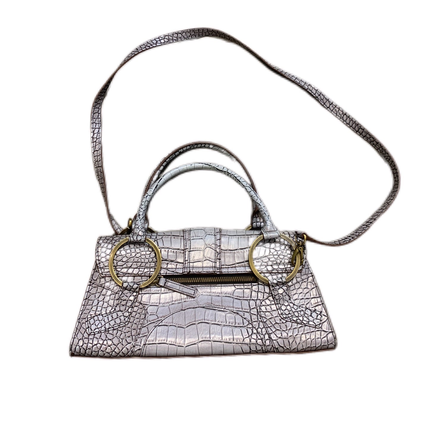 GUESS Y2K Croc-Textur Shoulder Bag