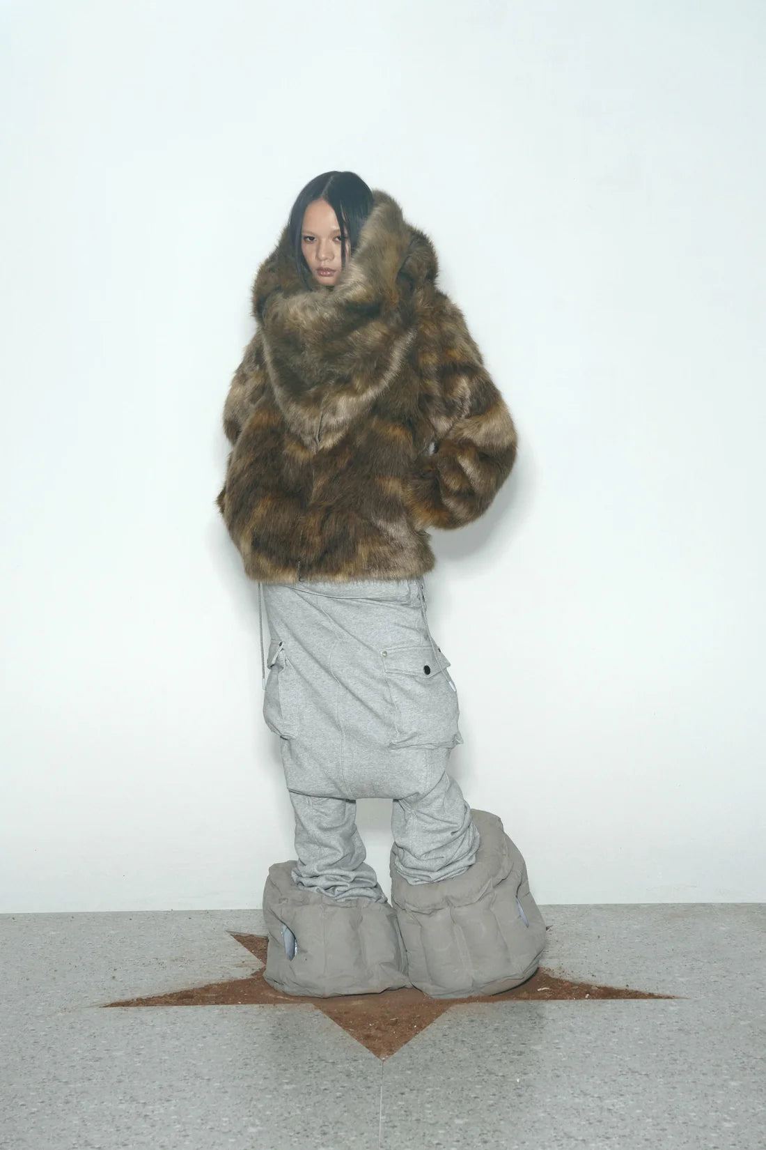 TE.COM Faux Mink Fur Coat (Short/Long 2-Way)