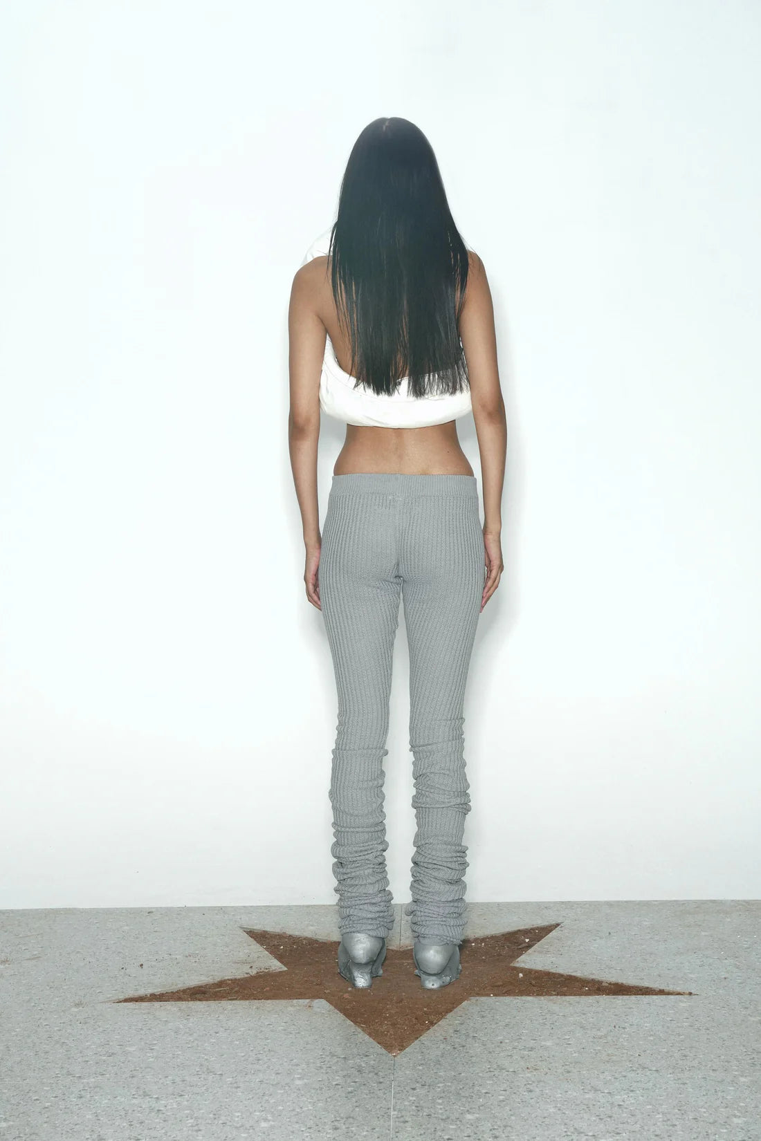 TE.COM Extra-Long Knit Layered Socks/Pants