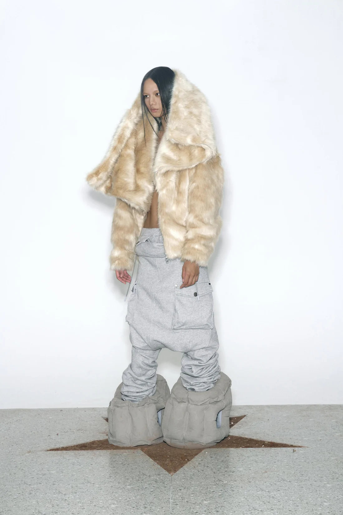 TE.COM Faux Mink Fur Coat (Short/Long 2-Way)