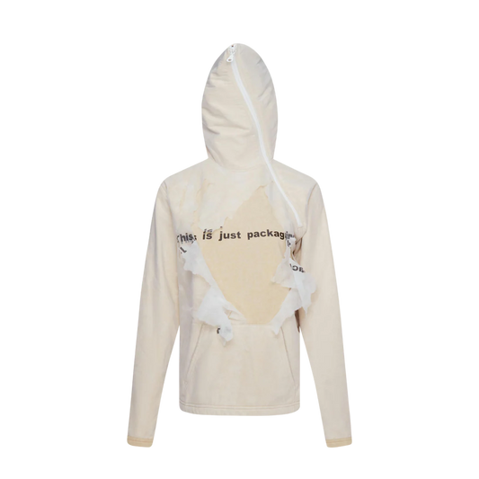 TE.COM DIY Diagonal Zipper Hoodie