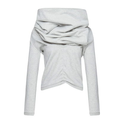TE.COM Multi-Way Oversized Layered Collar Sweatshirt