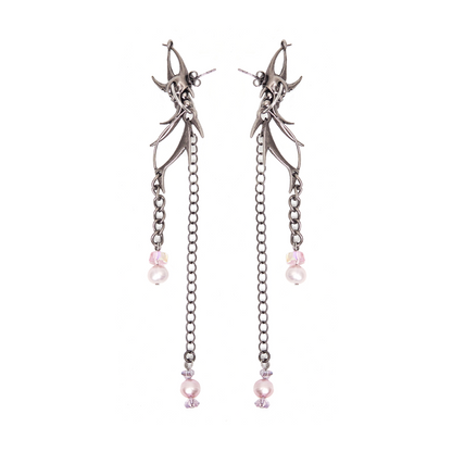 IIIMIII&SwIng “PINKEN THE ANGEL” Beaded Earrings-2