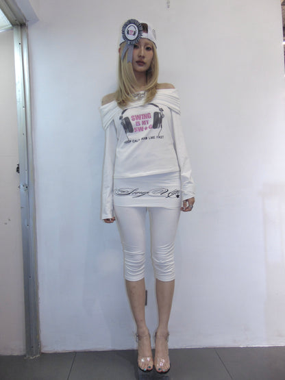 SWING UTOPIA Off-Shoulder Top
