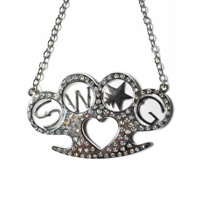 SWING UTOPIA Diamond-studded Knuckle Duster Necklace