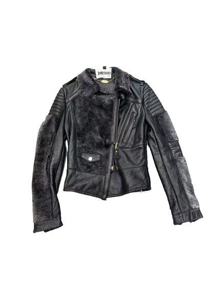 JUST CAVALLI Leather Biker Jacket