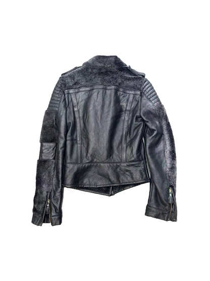 JUST CAVALLI Leather Biker Jacket