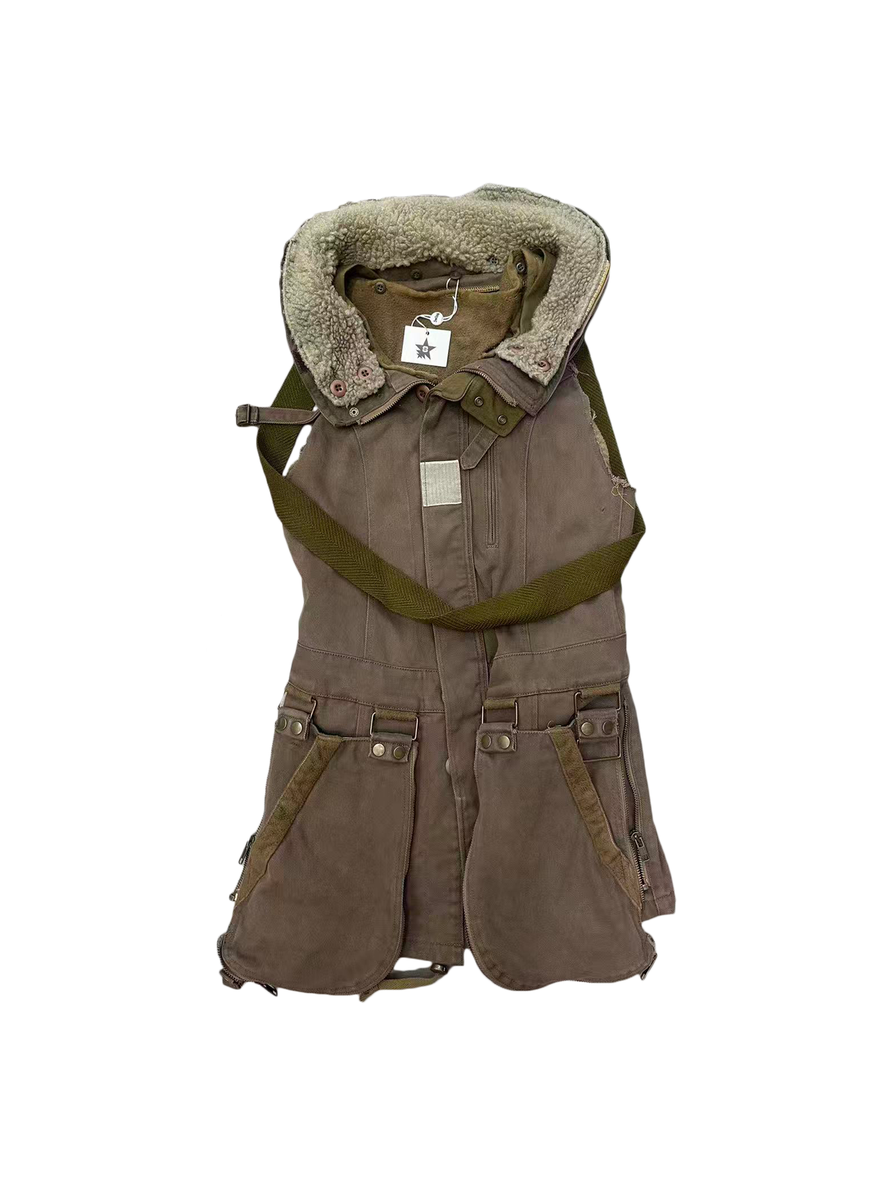 L.G.B Military Shearling Vest