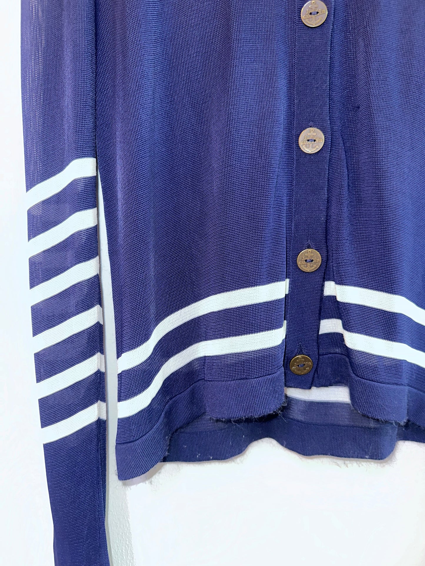 GAULTIER JUNIOR Navy Knit Sweatshirt — Nautical Style