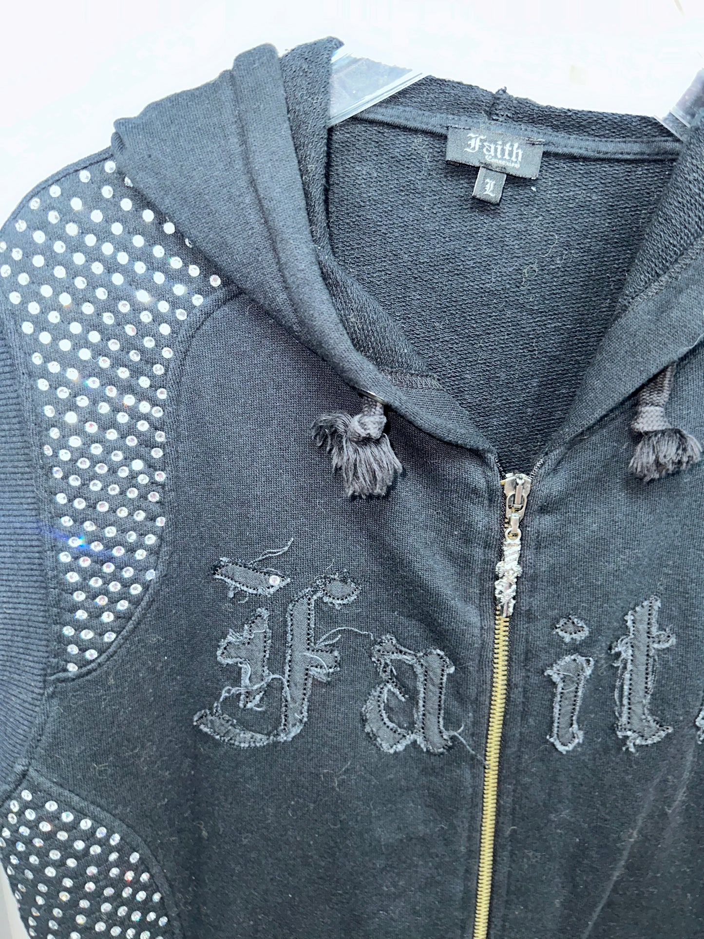 FAITH Gothic Rhinestone Dark-Style Vest