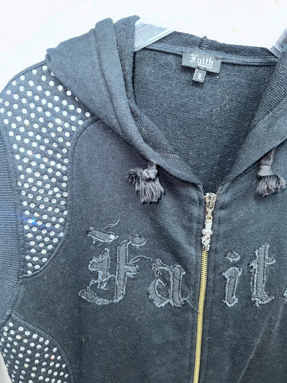FAITH Gothic Rhinestone Dark-Style Vest