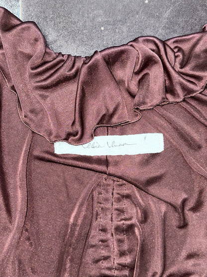 ALICE AUAA Velvet Draped-Collar Top