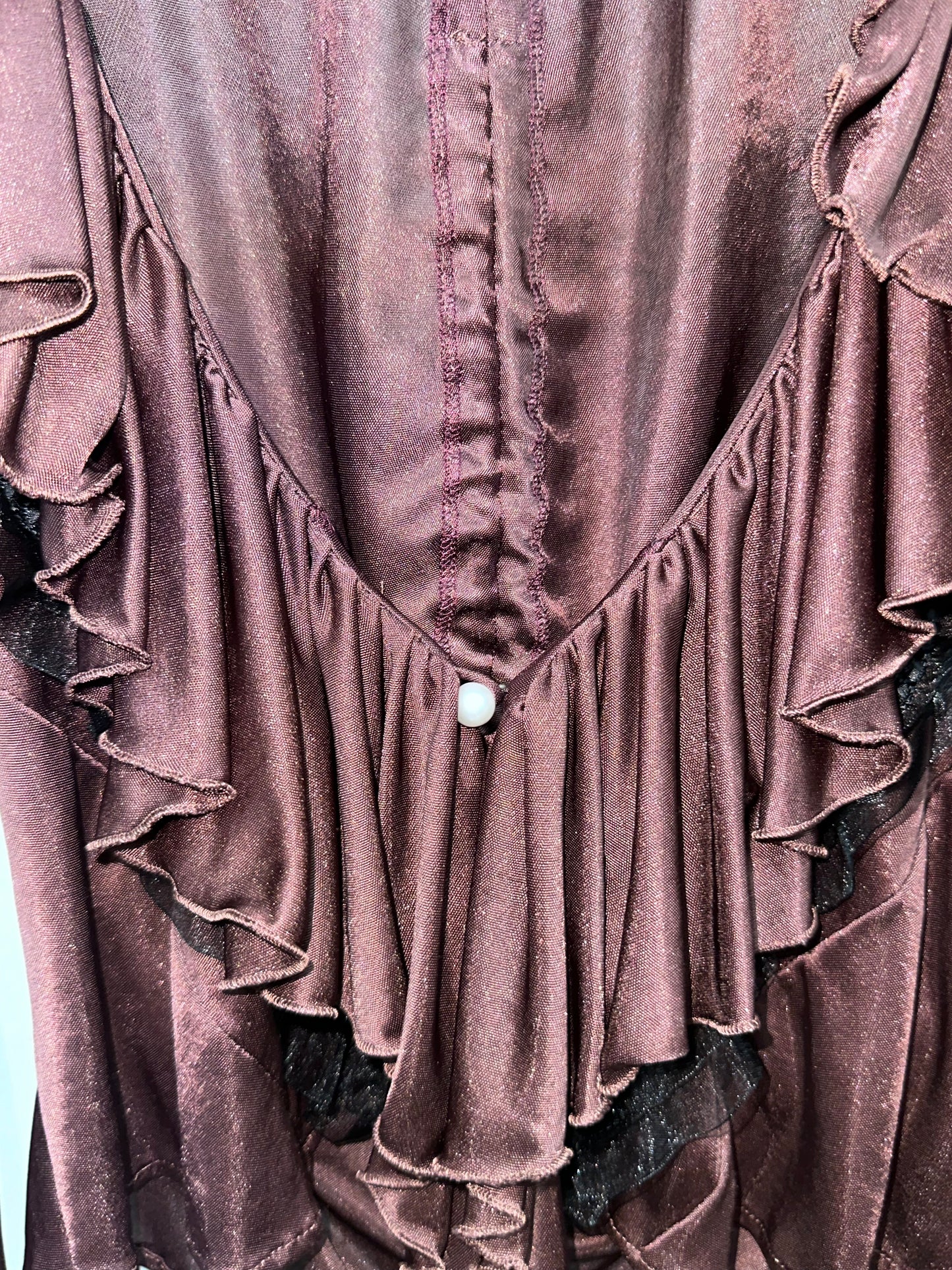 ALICE AUAA Velvet Draped-Collar Top